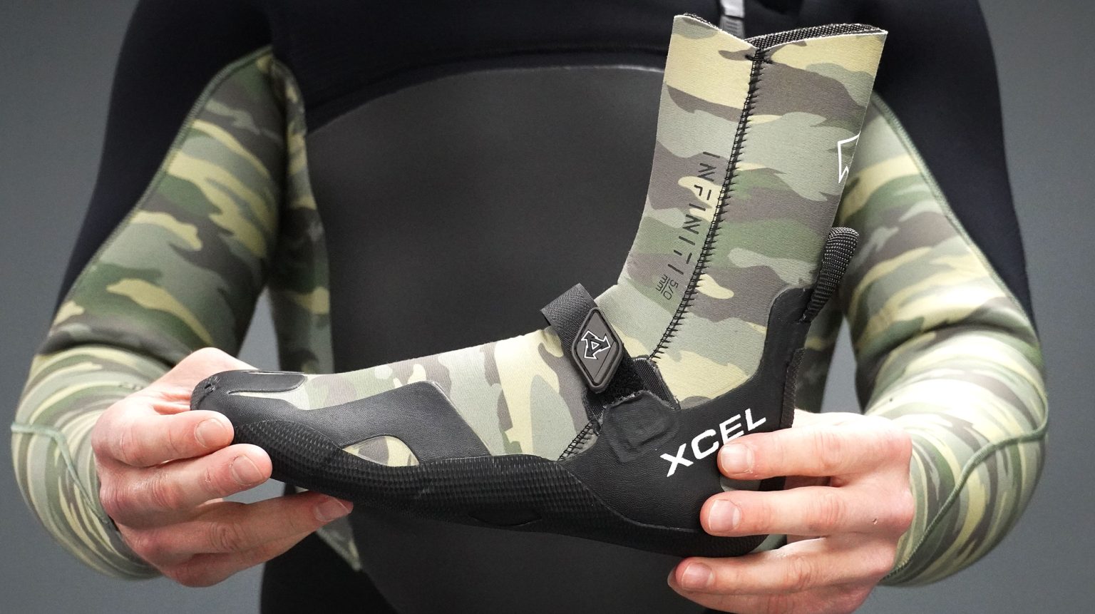Infiniti Camo Wetsuit and Boots Overview XCEL Wetsuits UK